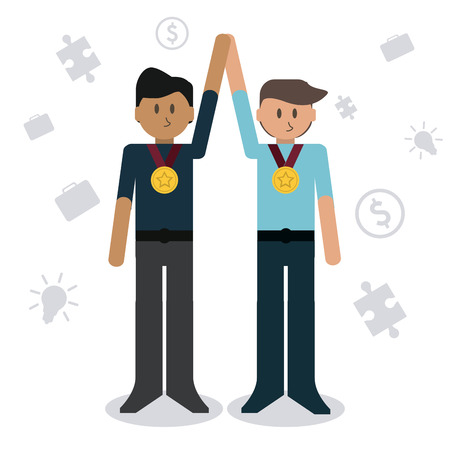 Competitive concept with businessman design, vector illustration 10 eps graphic.のイラスト素材