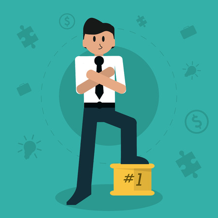 Competitive concept with businessman design, vector illustration 10 eps graphic.のイラスト素材