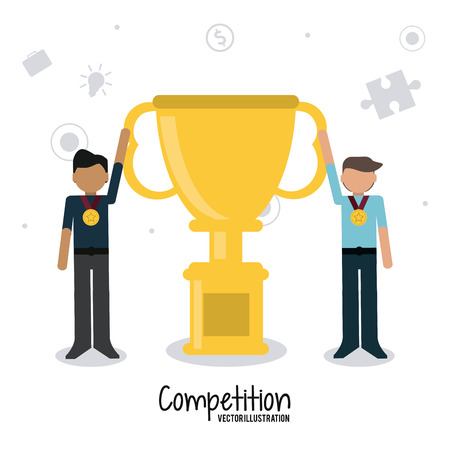Competitive concept with businessman design, vector illustration 10 eps graphic.のイラスト素材