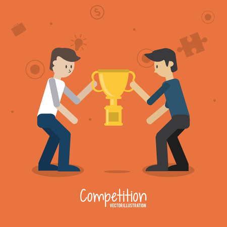 Competitive concept with businessman design, vector illustration 10 eps graphic.のイラスト素材