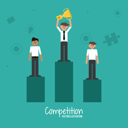 Competitive concept with businessman design, vector illustration 10 eps graphic.のイラスト素材
