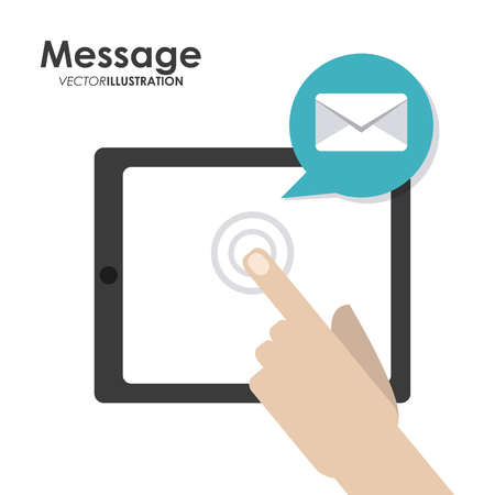 Message concept with envelope icon design, vector illustration 10 eps graphic.のイラスト素材