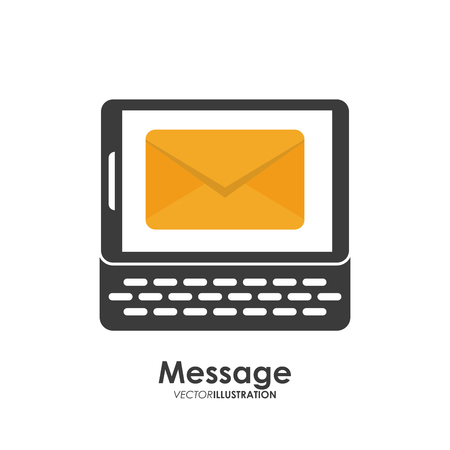 Message concept with envelope icon design, vector illustration 10 eps graphic.のイラスト素材