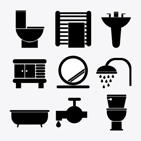 Bathroom concept about icons design, vector illustration 10 eps graphic.のイラスト素材