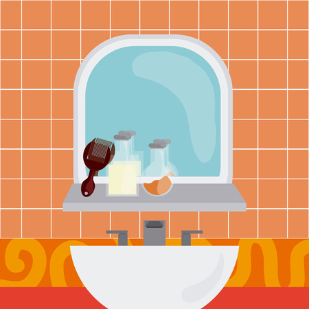Bathroom concept about icons design, vector illustration 10 eps graphic.のイラスト素材