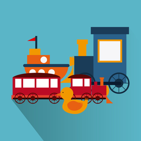 Childhood concept with toys design, vector illustration 10 eps graphic.のイラスト素材