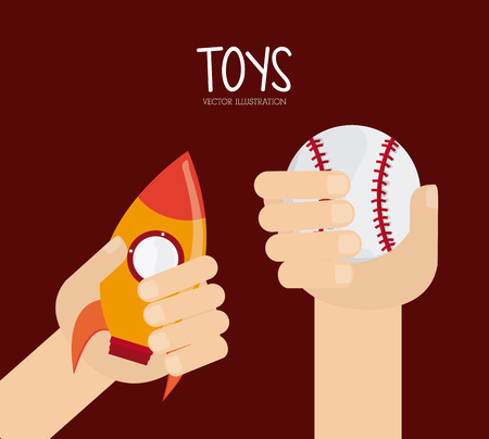 Childhood concept with toys design, vector illustration 10 eps graphic.のイラスト素材