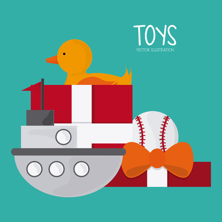 Childhood concept with toys design, vector illustration 10 eps graphic.のイラスト素材