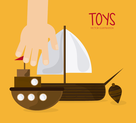 Childhood concept with toys design, vector illustration 10 eps graphic.のイラスト素材