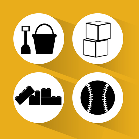 Childhood concept with toys design, vector illustration 10 eps graphic.のイラスト素材