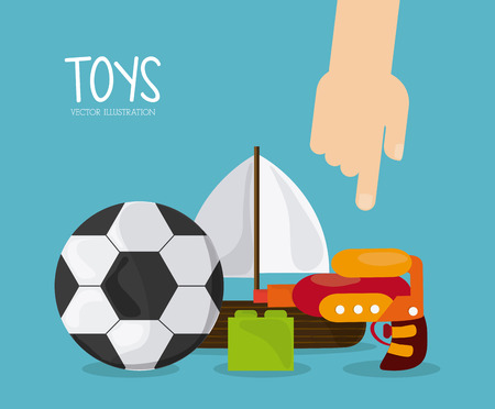 Childhood concept with toys design, vector illustration 10 eps graphic.のイラスト素材