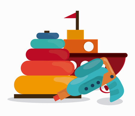 Childhood concept with toys design, vector illustration 10 eps graphic.のイラスト素材
