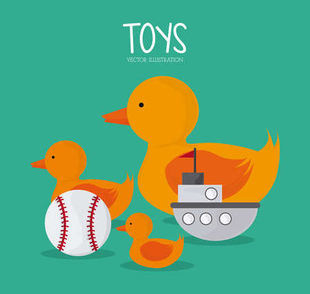 Childhood concept with toys design, vector illustration 10 eps graphic.のイラスト素材
