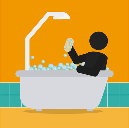 Bathroom concept about icons design, vector illustration 10 eps graphic.のイラスト素材