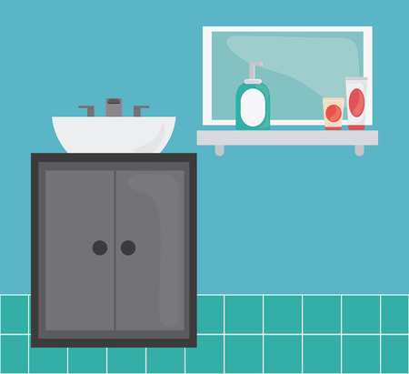 Bathroom concept about icons design, vector illustration 10 eps graphic.のイラスト素材