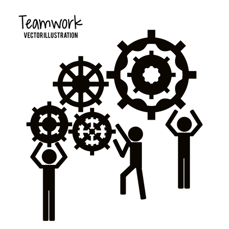 Teamwork concept with business icons design, vector illustration 10 eps graphic.のイラスト素材