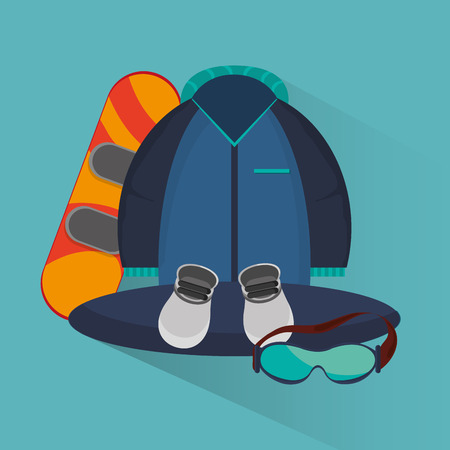 Winter concept with sport icons designのイラスト素材