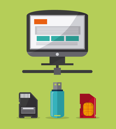Technology concept with devices icons designのイラスト素材