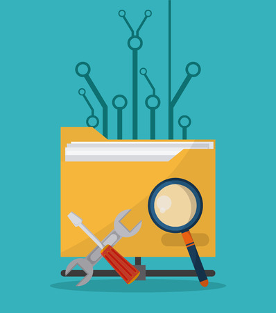 Technology concept with devices icons designのイラスト素材