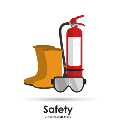 Safety concept about equipment icons design, vector illustration 10 eps graphic.のイラスト素材