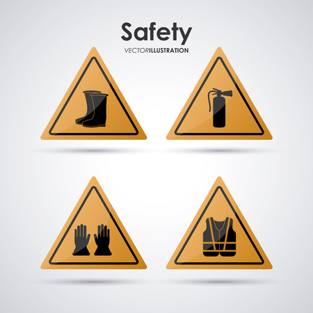 Safety concept about equipment icons design, vector illustration 10 eps graphic.のイラスト素材