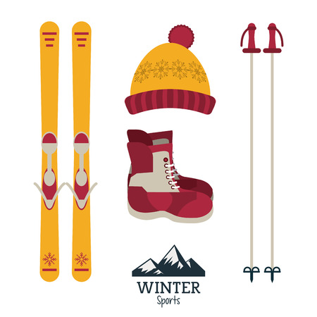Winter concept with sport icons design, vector illustration 10 eps graphic.のイラスト素材
