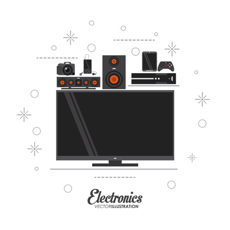 Electronics concept and technology icons design, vector illustration 10 eps graphic.のイラスト素材