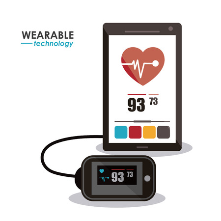 Wearable technology concept and multimedia icons design, vector illustration 10 eps graphic.のイラスト素材