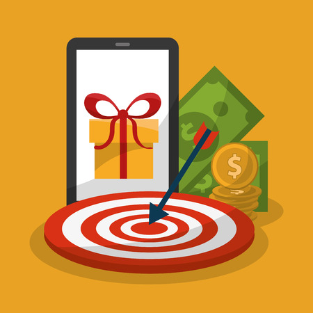 Digital marketing concept about shopping icons design, vector illustration 10 eps graphic.のイラスト素材