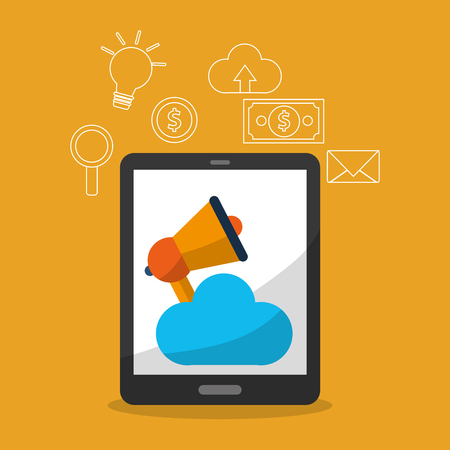 Digital marketing concept about shopping icons design, vector illustration 10 eps graphic.のイラスト素材