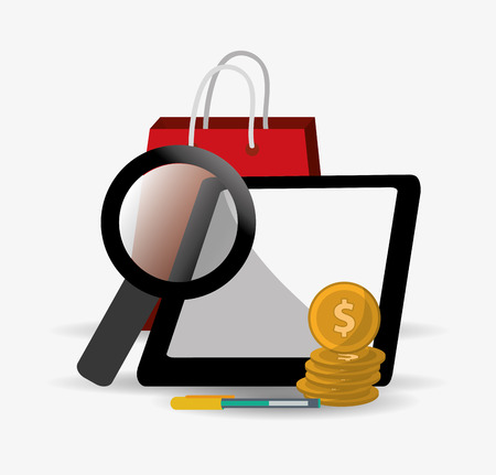 Digital marketing concept about shopping icons design, vector illustration 10 eps graphic.のイラスト素材