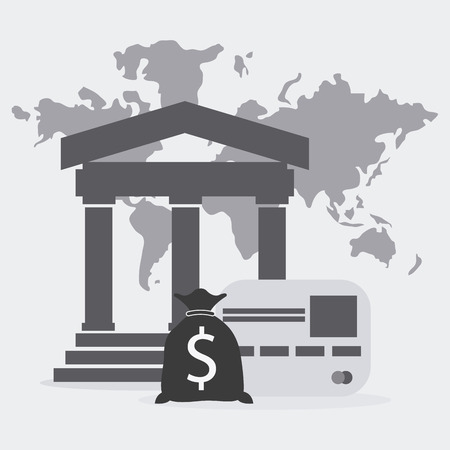 Global economy concept and business icons design, vector illustration 10 eps graphic.のイラスト素材