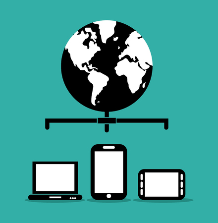 Networking concept and technology icons design, vector illustration 10 eps graphic.のイラスト素材
