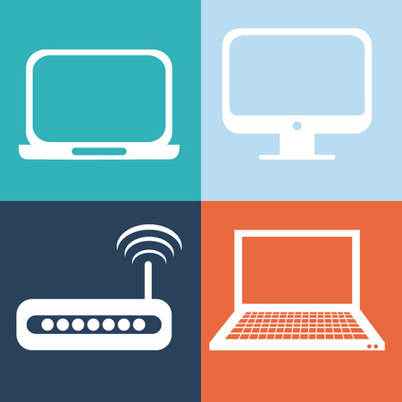 Networking concept and technology icons design, vector illustration 10 eps graphic.のイラスト素材