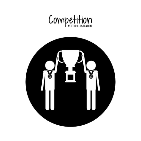 Competition concept and successful icons designのイラスト素材
