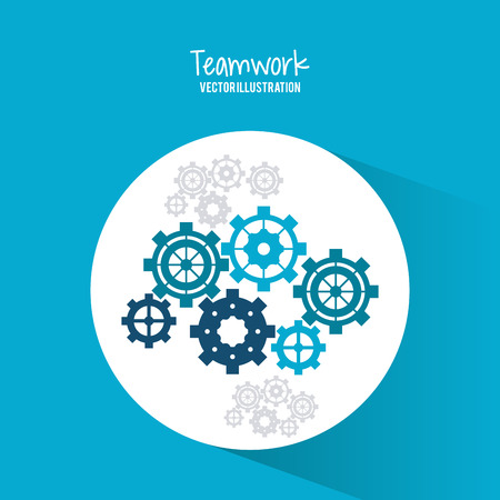 Teamwork concept and business icons designのイラスト素材