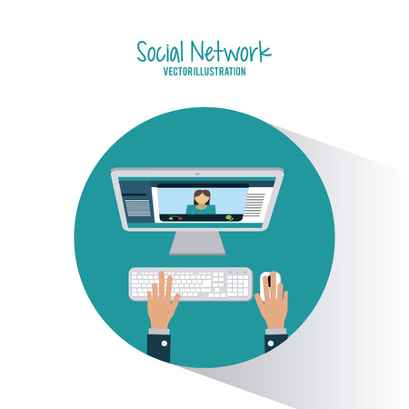 Social Network concept and successful icons designのイラスト素材