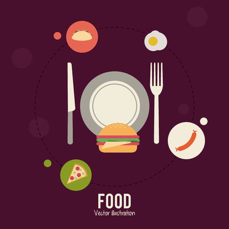 Food concept and menu icons design, vector illustration 10 eps graphic.のイラスト素材