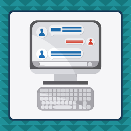 Communication concept with bubbles chat design, vector illustration 10 eps graphic.のイラスト素材