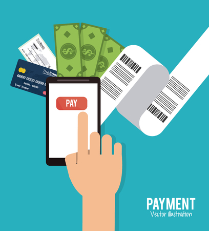 Payment concept with money design, vector illustration 10 eps graphic.のイラスト素材