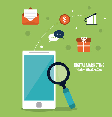 Digital Marketing concept with technology design, vector illustration 10 eps graphic.のイラスト素材