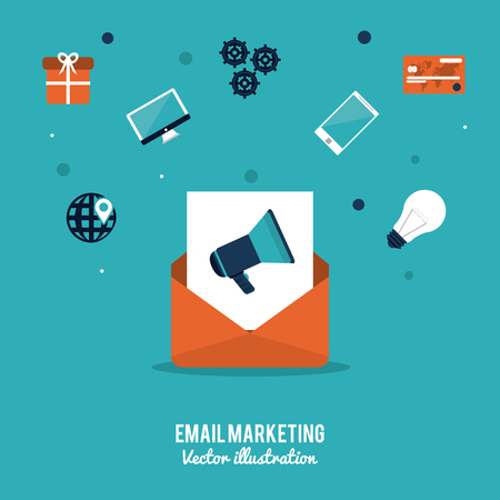 Digital Marketing concept with technology design, vector illustration 10 eps graphic.のイラスト素材