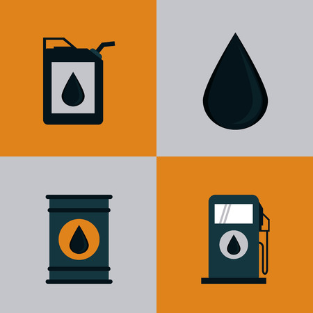 Oil concept with industry icons design, vector illustration 10 eps graphic.のイラスト素材