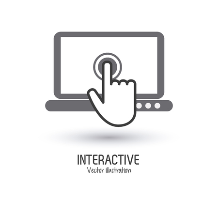 Interactive concept with technology icons design, vector illustration 10 eps graphic.のイラスト素材