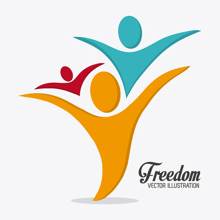 Freedom concept with icons  design, vector illustration 10 eps graphic.のイラスト素材