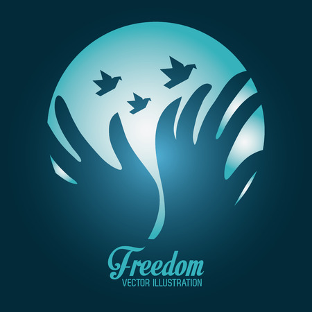 Freedom concept with icons  design, vector illustration 10 eps graphic.のイラスト素材