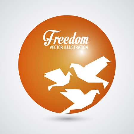 Freedom concept with icons  design, vector illustration 10 eps graphic.のイラスト素材