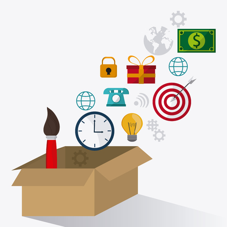 Digital marketing concept with icons design, vector illustration 10 eps graphic.のイラスト素材