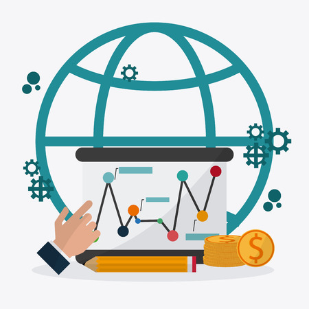 Digital marketing concept with icons design, vector illustration 10 eps graphic.のイラスト素材