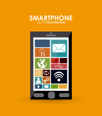 Gadget concept with smartphone design, vector illustration 10 eps graphic.のイラスト素材
